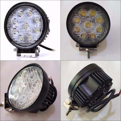 (ราคาต่อ 2 ดวง) รุ่นหนา 5 cm. ขนาด 4 นิ้ว ไฟสปอตไลท์ แอลอีดี LED SPOT LIGHT กลม 27W 12V/24V  (ราคาต่อ 2 ดวง)