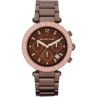 นาฬิกาข้อมือผู้หญิง Michael Kors Parker Chronograph Chocolate Dial Ladies Watch MK5578