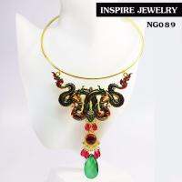 Inspire Jewelry สร้อยคอพญานาคลงยา สำหรับพิธีการบูชาพญานาคราช  งานเฉพาะกิจ หรือบูชา  การแต่งกายที่ต้องการเอกลักษณ์พิเศษ ถวายบนหิ้งเป็นต้น