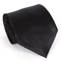 Siamcity mall เนคไท ทรงหน้ากว้าง 3 นิ้ว สีดำ พื้นเรียบ necktie 3 inch wide black