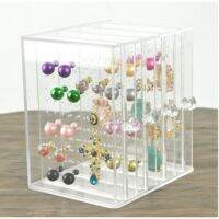 [พร้อมส่ง] 4 Rows Earring Storage Box กล่องอะคริลิคจัดเก็บต่างหูและที่แขนสร้อย เป็นลิ้นชักแนวตั้ง 4 แถว