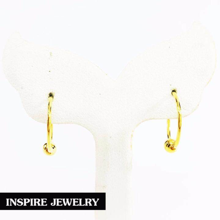 inspire-jewelry-ต่างหูห่วงทอง-size-1x1cm-งานจิวเวลลี่-หุ้มทองแท้-24k-100