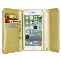 555jewelry  เคสโทรศัพท์ iPhone  Wallet Case True Color® [Night Out] - เคสมือถือ iPhone 6 / 6S (4.7 ) นำเข้าจาก USA เคสกระเป๋าสตางค์ เคสไอโฟน6s เคสใส เคส iphone 6 แบบกระเป๋าสตางค์มีช่องใส่บัตร/ธนบัตร เคสไอโฟน พร้อมสายคล้องข้อมือ (สีทอง)
