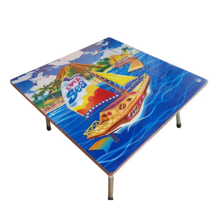 spk-shop-โต๊ะพับญี่ปุ่น-โต๊ะอเนกประสงค์-รุ่น-ขาเหล็ก-สีลายภาพวิวน้ำทะเล
