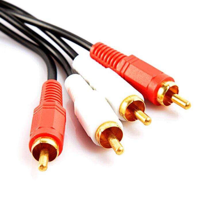 สายrca-2ออก2-audio-video-cable-5เมตร-สีดำ