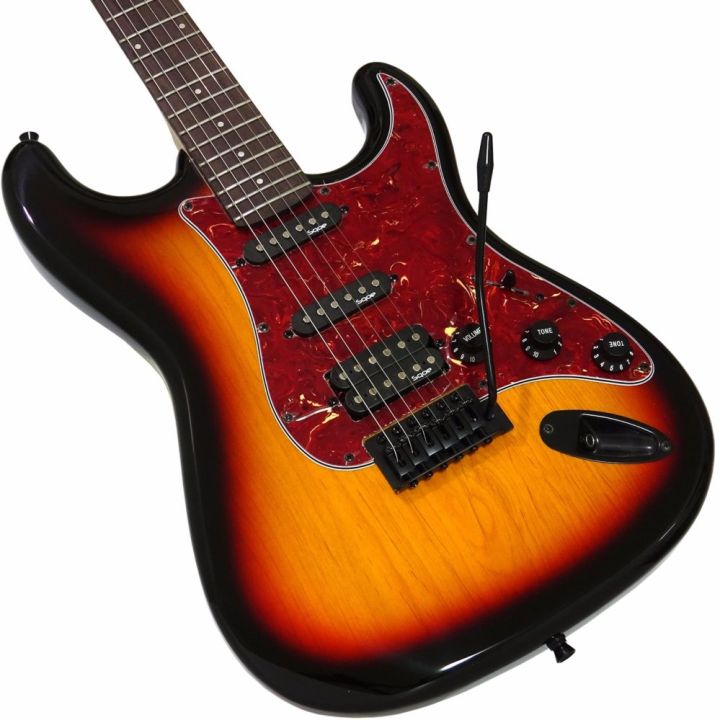 sqoe-sest230-electric-guitar-sunburst-color-free-guitar-bag-amp-cable-amp-pick