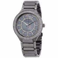 นาฬิกาข้อมือผู้หญิง Michael Kors Kerry Grey Crystal-set Dial Gunmetal-plated Ladies Watch MK3410