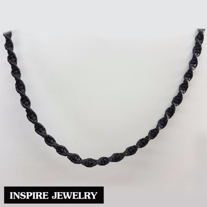inspire-jewelry-สร้อยคอเชือกเทียนถัก-ลายบิดเกียว-งานฝีมือ-thai-handmade-ปราณีต