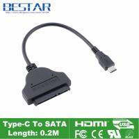 สายแปลง Type-c To SATA III Linsone USB type-c เพื่อ sata 22pin 3การเชื่อมต่อแปลงสายไฟ Hdridisk 2.5 หนิ้ว -intl