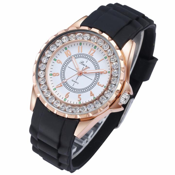 sevenlight-นาฬิกาข้อมือสุภาพสตรีสไตล์แบรนด์หรู-ประดับคริสตัลสายซิลิโคน-รุ่น-wp8530