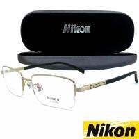 Nikon แว่นตา รุ่น NC-1353 ทรงสปอร์ต วัสดุ สเตนเลสสตีล Stainless Steel (เหล็กกล้าไร้สนิม) ขาสปริง เซาะร่อง เบาสวมไส่สบาย