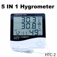 HTC-2นาฬิกาเครื่องวัดอุณหภูมิอุณหภูมิความชื้นเซนเซอร์ Digital Thermometer &amp; Hygrometer