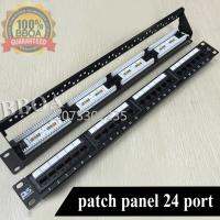 BB Shop แผงกระจายสัญญาณ UTP Patch Panel Cat5E, 24 Ports สามารถติดป้ายชื่อได้ (1U)