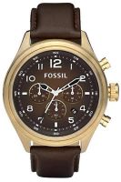 Fossil Vintage Bronze Men Watch Brown Leather Strap DE5002