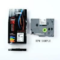 เทปพิมพ์อักษร 9 มม. อักษรดำพื้นขาว RPM TZA-221