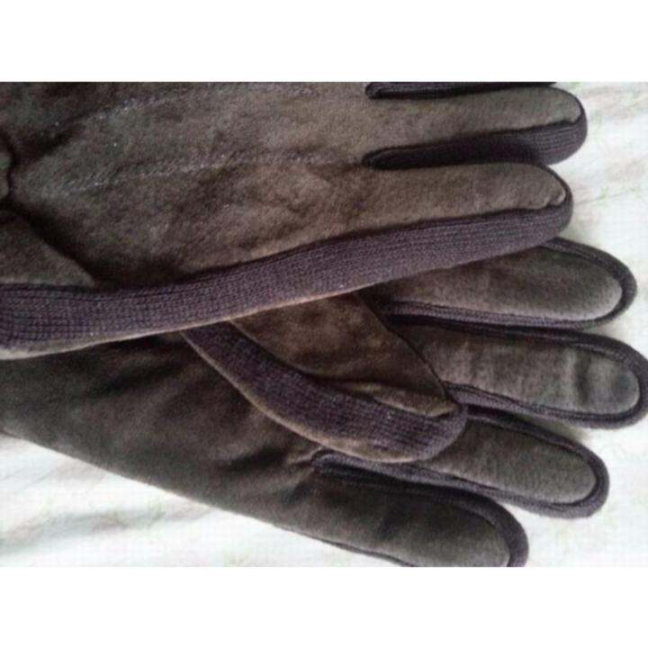 korea-glove-ถุงมือกันหนาว-ผู้ชายหนังน้ำตาลเข้ม