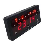 Kaidee LED Digital Clock แขวนผนังได้ /ตั้งได้ แสดง วันที่ + อุณหภูมิ  ตั้งปลุกได้  (ขนาด 7 นิ้ว)