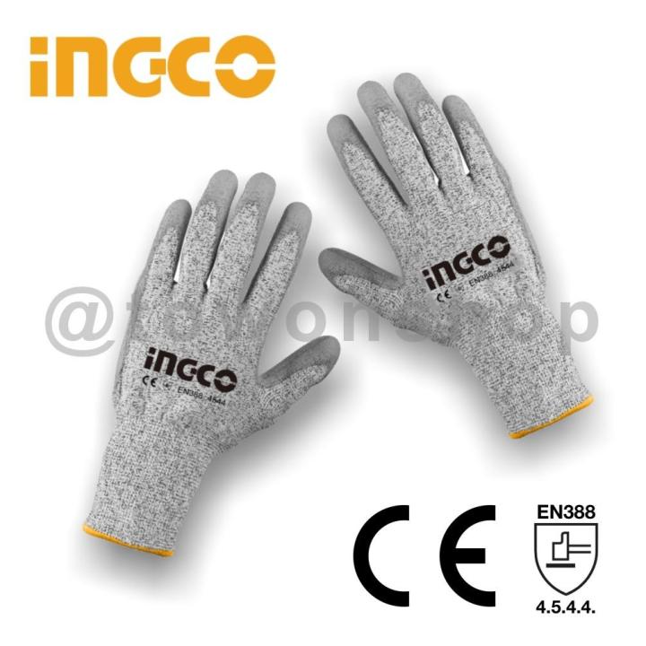ingco-ถุงมือกันบาด-ถุงมือกันตัด-ถุงมือกันกรีด-ถุงมือนิรภัย-เคลือบยางกันลื่น-หยิบจับสิ่งมีคม-มาตรฐานความปลอดภัย-en388-4542-cut-resistant-anti-cut-safety-gloves