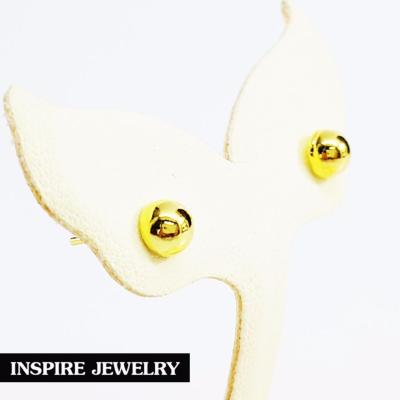 INSPIRE JEWELRY  ต่างหูรูปครึ่งวงกลม หุ้มทองแท้ 100%