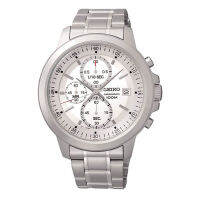 Seiko Sport Chronograph นาฬิกาข้อมือผู้ชาย สายสเตนเลส รุ่น SKS441P1 - Silver/White