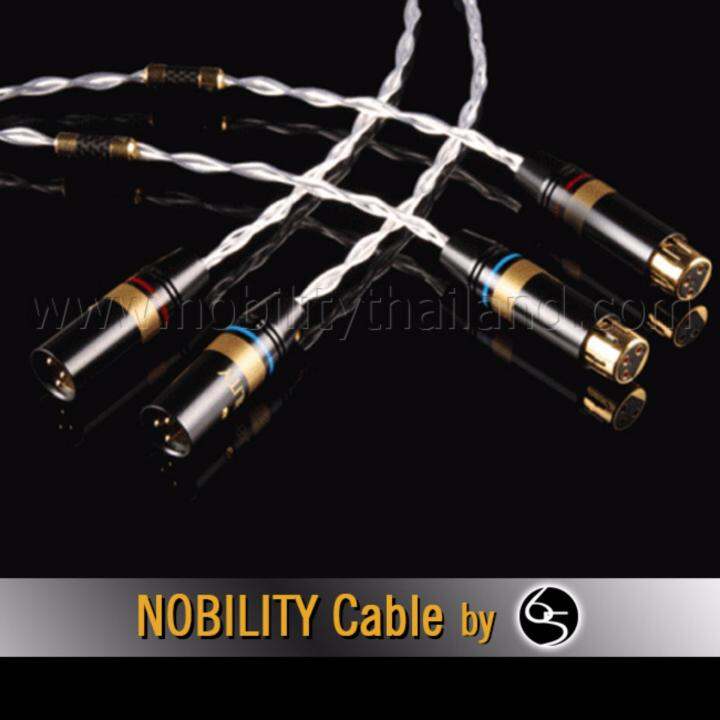 nobility-xlr-cable-รุ่น-shark-s-880xl-6n-occ-single-crystal-copper-silver-plated-ความยาว-1-5เมตร-สีเงิน-2-เส้น