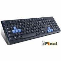 9FINAL Water Proof USB Gaming Keyboard รุ่น KBH100 - Black เกมส์มิ่ง คีย์บอร์ดแบบมีสาย กันน้ำ USB