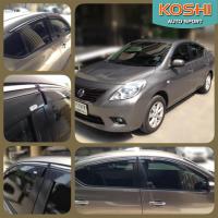 Koshi กันสาดคิ้วโครเมี่ยม Nissan Almera 2010-18 (4ชิ้น)