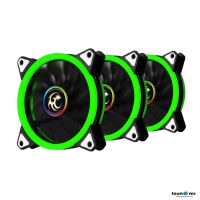 Tsunami Double Riing series Dual-Rim LED Series 12 cm Fan X3