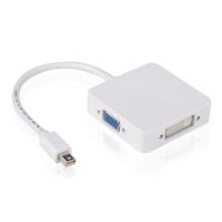 [ส่งเร็วพิเศษ!] Mini Display Port To HDMI/DVI/VGA Adapter (White)