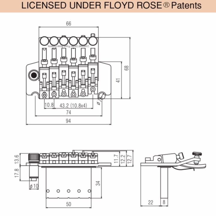 ul-liparamount-สะพานสายกีตาร์ไฟฟ้า-แบบ-tremolo-floyd-rose-ระบบ-double-lock-รุ่น-bl003bk-สีดำ-floyd-rose-tremolo-bridge-li-li1x-ชุดอุปกรณ์ประกอบ-li-ul