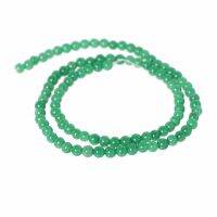 เซซี บอน ลูกปัดหินแท้เม็ดกลม หินอเวนเทอร์รีน (Aventurine) 4 mm - (สีเขียว)