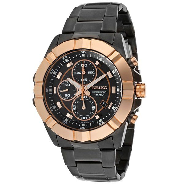 seiko-lord-chronograph-นาฬิกาข้อมือผู้ชาย-สีดำ-สีpinkgold-รุ่น-sndd78p1