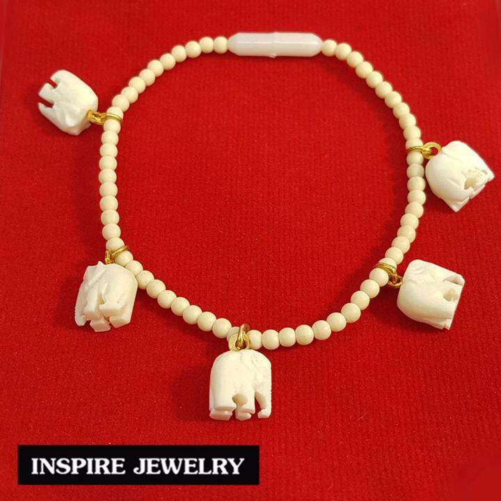 inspire-jewelry-สร้อยข้อมือกระดูกช้าง-100-แกะสลัก-รูปช้าง-งานhandmade-ให้โชคลาภเสริมอำนาจวาสนาให้สูงส่งใหญ่โต-ป้องกันสิ่งอัปมงคล-พลังอำนาจเพิ่มขึ้นในตัวของผู้ที่ได้ครอบครองเป็นเจ้าของ-ช่วยให้สามารถฟัน