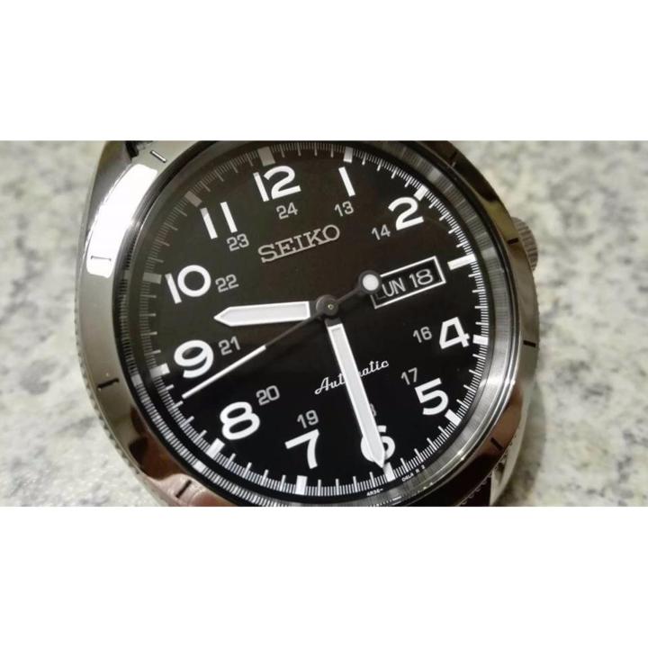 seiko-automatic-นาฬิกาข้อมือผู้ชาย-สีดำ-เงิน-สายหนัง-รุ่น-srp715k1