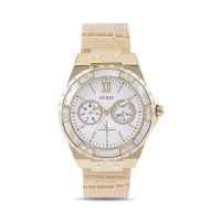 นาฬิกาข้อมือผู้หญิง Guess Sporty Multi-function Dial Leather Strap Ladies Watch