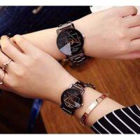 Magic Watch นาฬิกาข้อมือคู่ชายหญิง (หนึ่งคู่ได้สองเรือน) รุ่น M994 (Black) แถมซองนาฬิกาสุดหรู