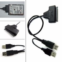 USB 2.0 to SATA 7+15 Pin 22 For 2.5" HDD Hard Disk Drive With USB Power Cable