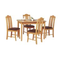 Raminthra Furniture Dining Table  ชุดโต๊ะอาหารไม้ยาง 4 ที่นั่ง สี ธรรมชาติ รุ่น NPT101BEK