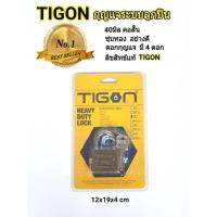 กุญแจระบบลูกปืน ชุบทอง 40มิลคอสั้น tigon