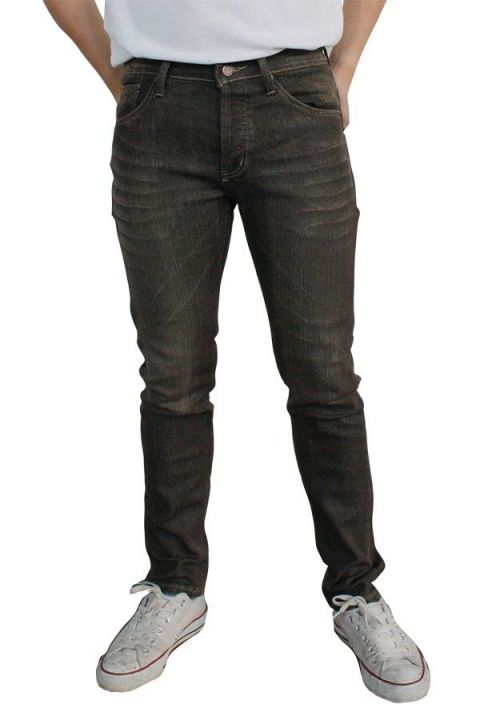 golden-zebra-jeans-กางเกงยีนส์ขาเดฟสีน้ำตาล-ผ่านการฟอกให้เกิดลวดลาย