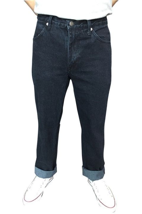 Golden Zebra Jeans กางเกงยีนส์ขากระบอกสีมิดไนท์บลู ผ้า 14 ออนซ์