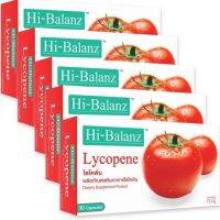 Hi-Balanz ไฮบาลาานซ์ มะเขือเทศสกัด ไลโคปีน  licopene tomato extract 30เม็ด 5กล่อง ของแท้ hibalanz ไฮบาลาซ์ ไฮบาลาน