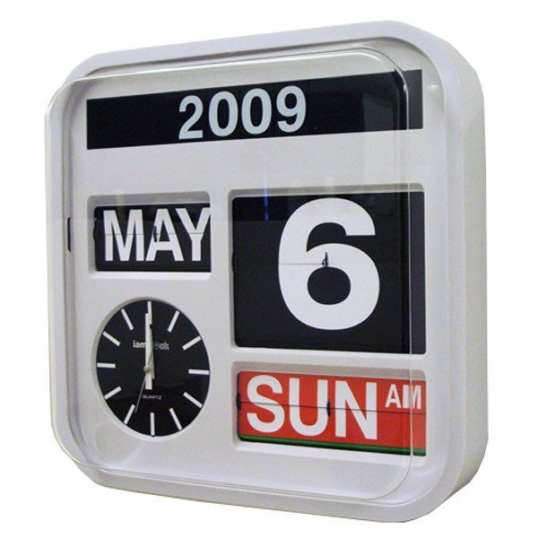 Iamclock Calendar Wall Clock - รุ่น IMC630 White