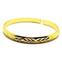 กำไลข้อมือ free size ตัดลายชุบทอง รุ่น B108 - Gold