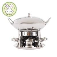 Lapin Cooking Gallery ชุดกระทะอุ่นอาหาร สเตนเลส พร้อมเตา ขนาด 9"