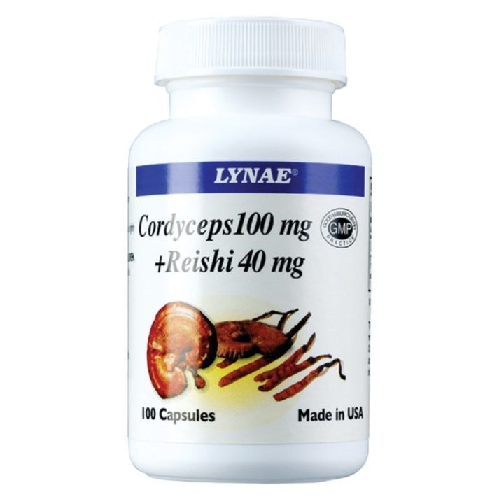 lynae-cordyceps-100-mg-reishi-40-mg-ไลเน่-ผงถั่งเฉ้าและหลินจือสกัด-100-capsule