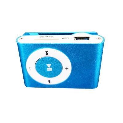 Mini Clip Metal USB MP3 Music Player Portable Sport Media Player  (Blue)