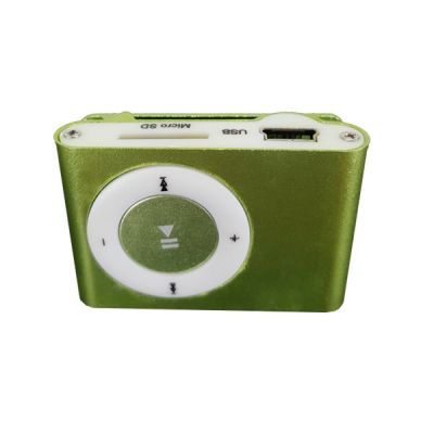 Mini Clip Metal USB MP3 Music Player Portable Sport Media Player  (Green)