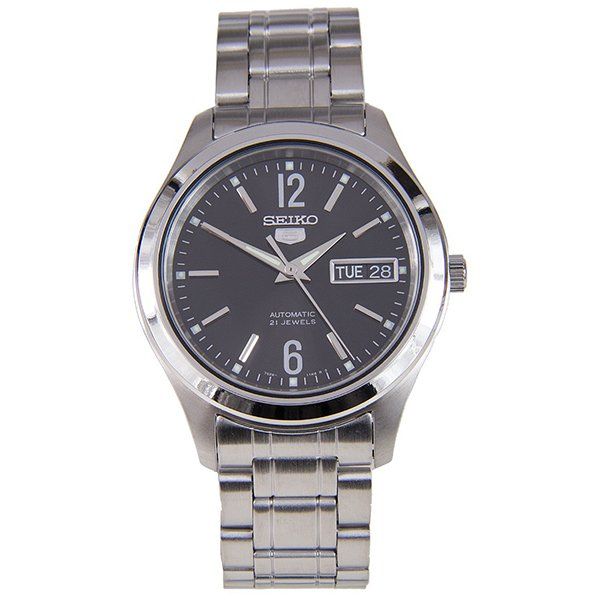 seiko-5-automatic-mens-watch-สีเงิน-สีดำ-สายสแตนเลส-รุ่น-snkm57k1