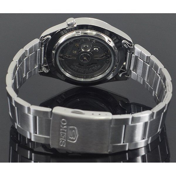 seiko-5-automatic-mens-watch-สีเงิน-สีดำ-สายสแตนเลส-รุ่น-snkm67k1